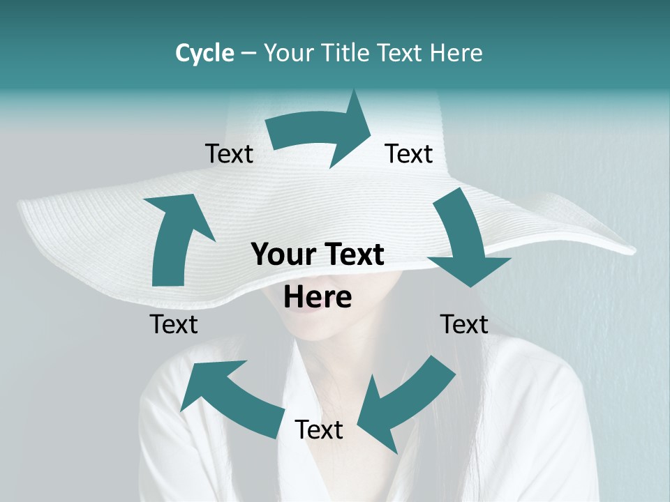 Female Wall Lady PowerPoint Template