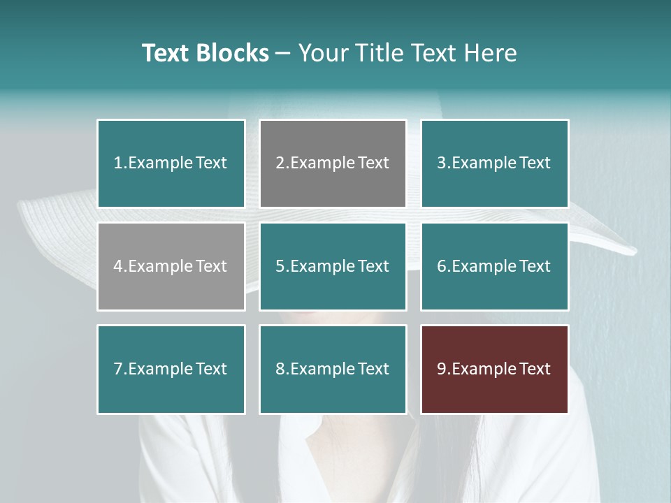 Female Wall Lady PowerPoint Template