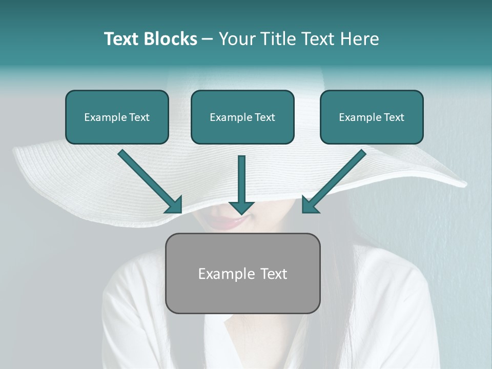 Female Wall Lady PowerPoint Template