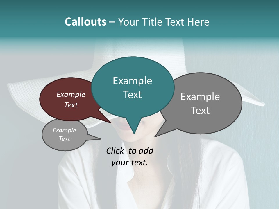 Female Wall Lady PowerPoint Template