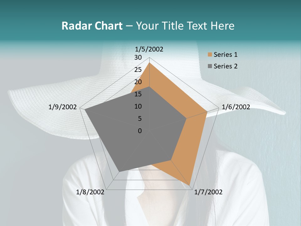 Female Wall Lady PowerPoint Template