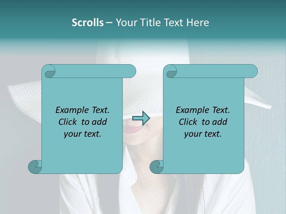 Female Wall Lady PowerPoint Template
