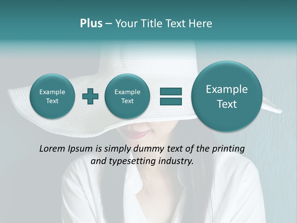 Female Wall Lady PowerPoint Template