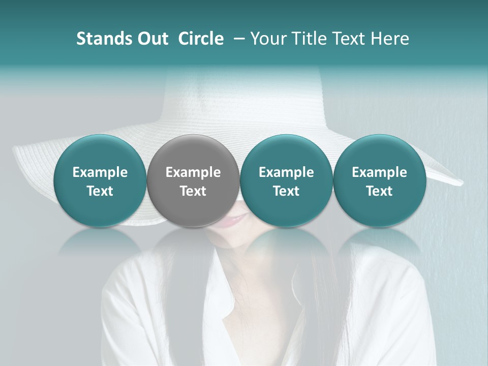 Female Wall Lady PowerPoint Template