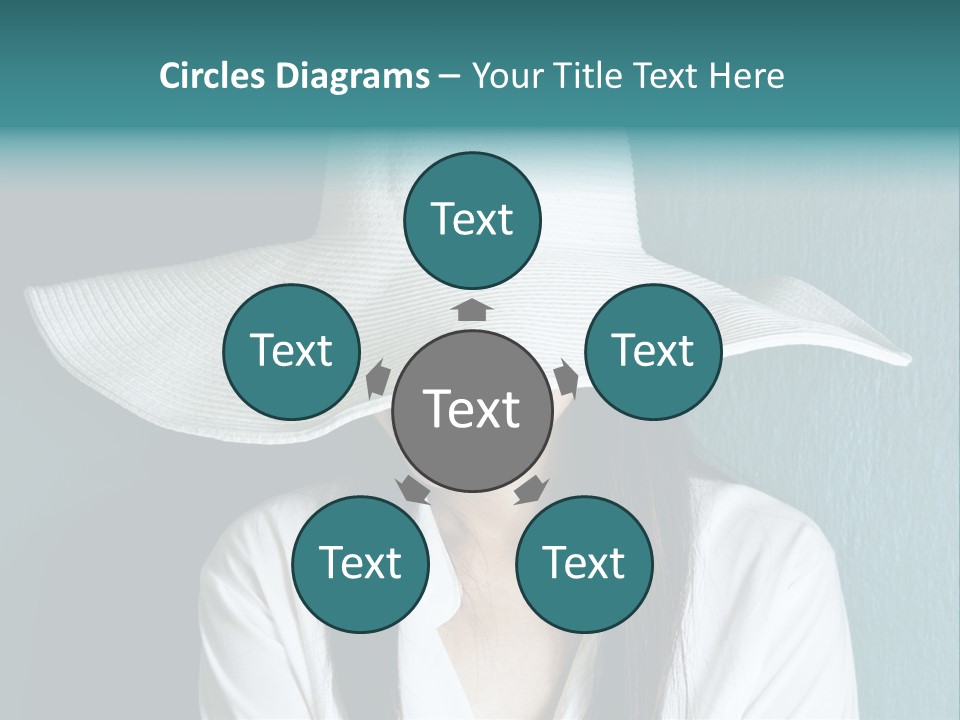 Female Wall Lady PowerPoint Template