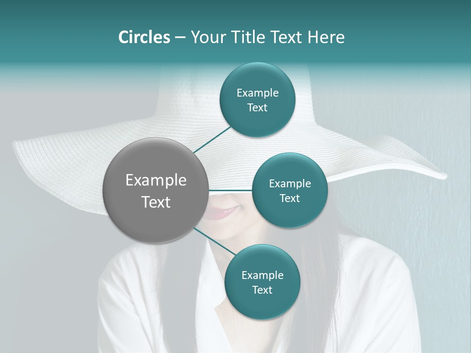 Female Wall Lady PowerPoint Template