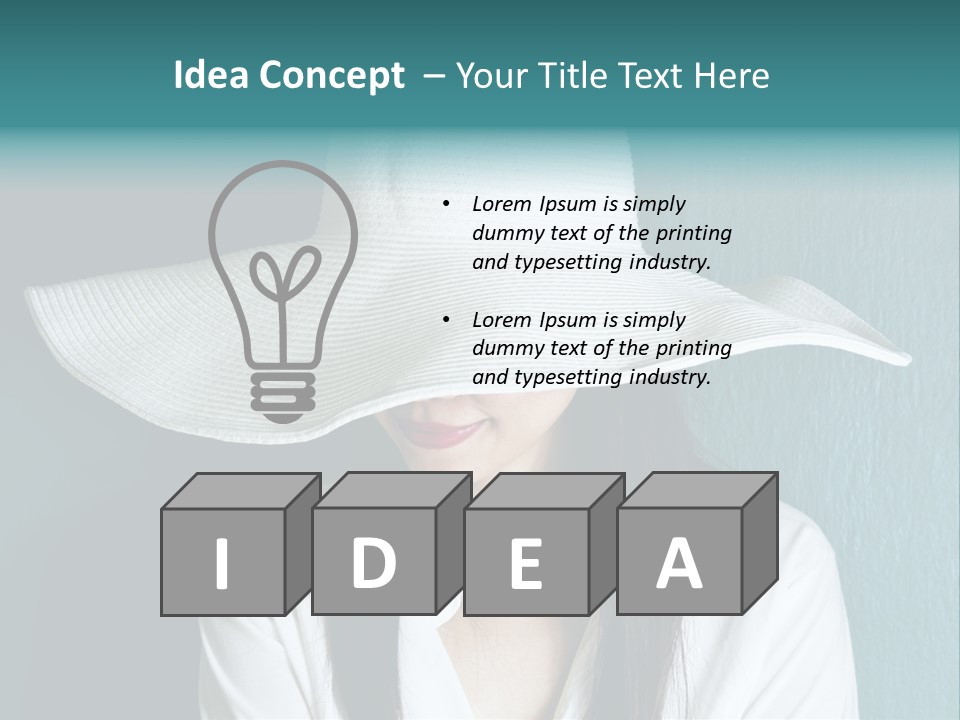 Female Wall Lady PowerPoint Template