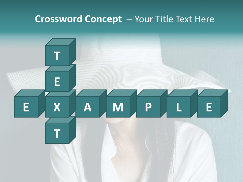 Female Wall Lady PowerPoint Template