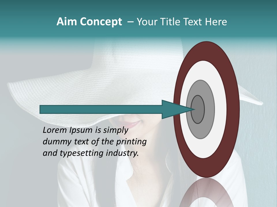 Female Wall Lady PowerPoint Template