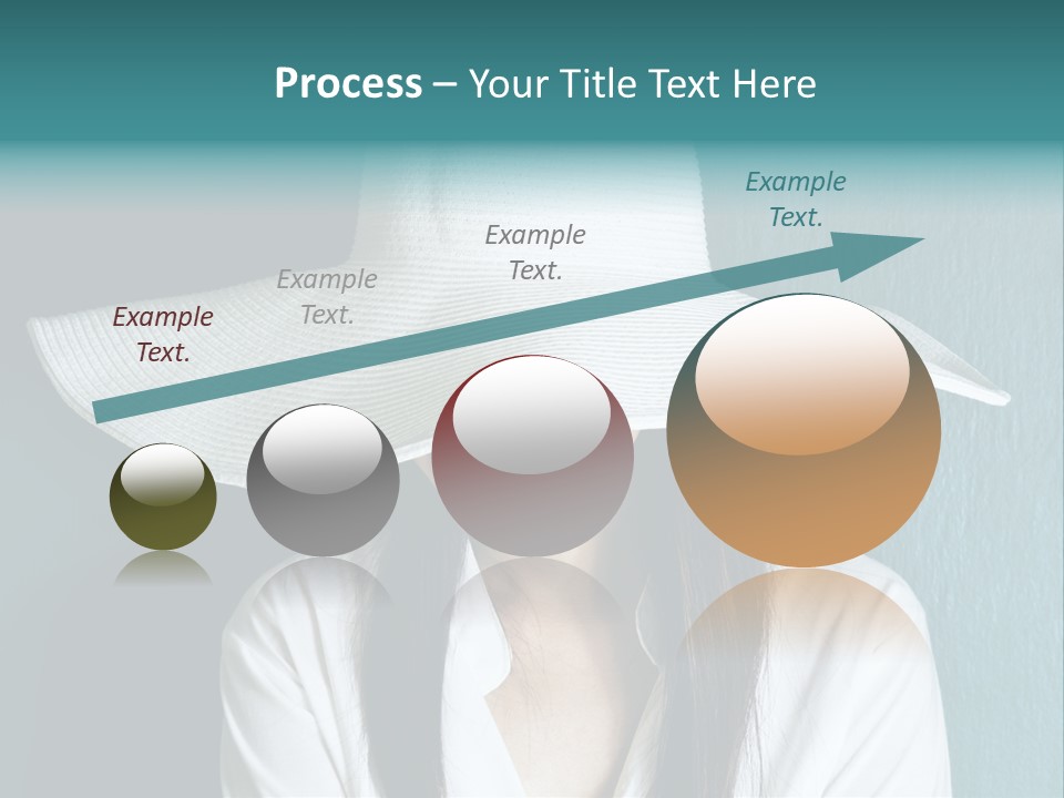 Female Wall Lady PowerPoint Template