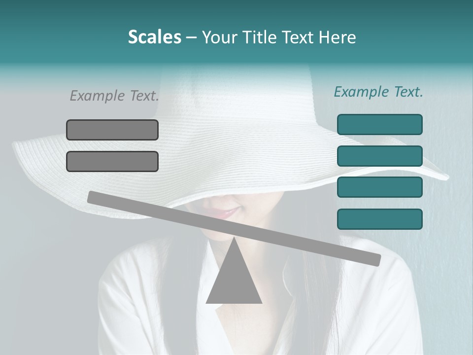 Female Wall Lady PowerPoint Template