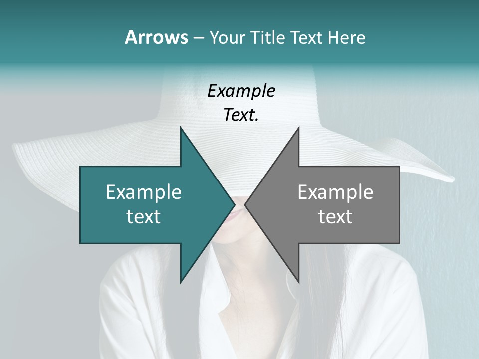 Female Wall Lady PowerPoint Template