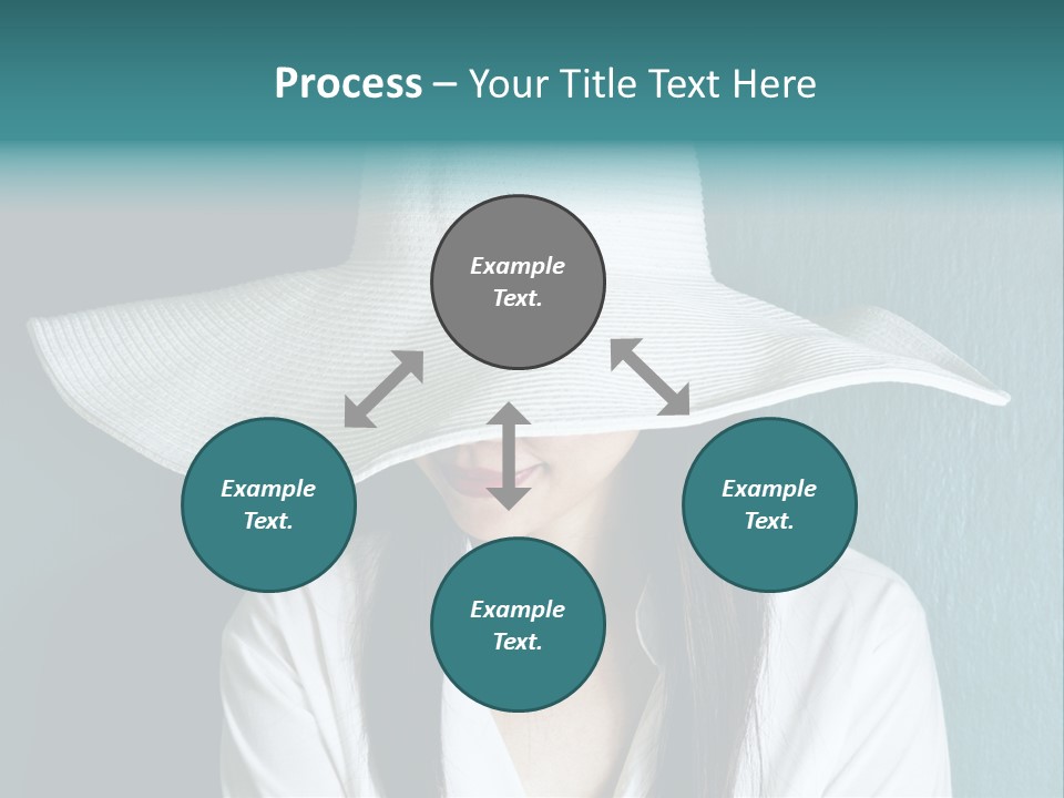 Female Wall Lady PowerPoint Template