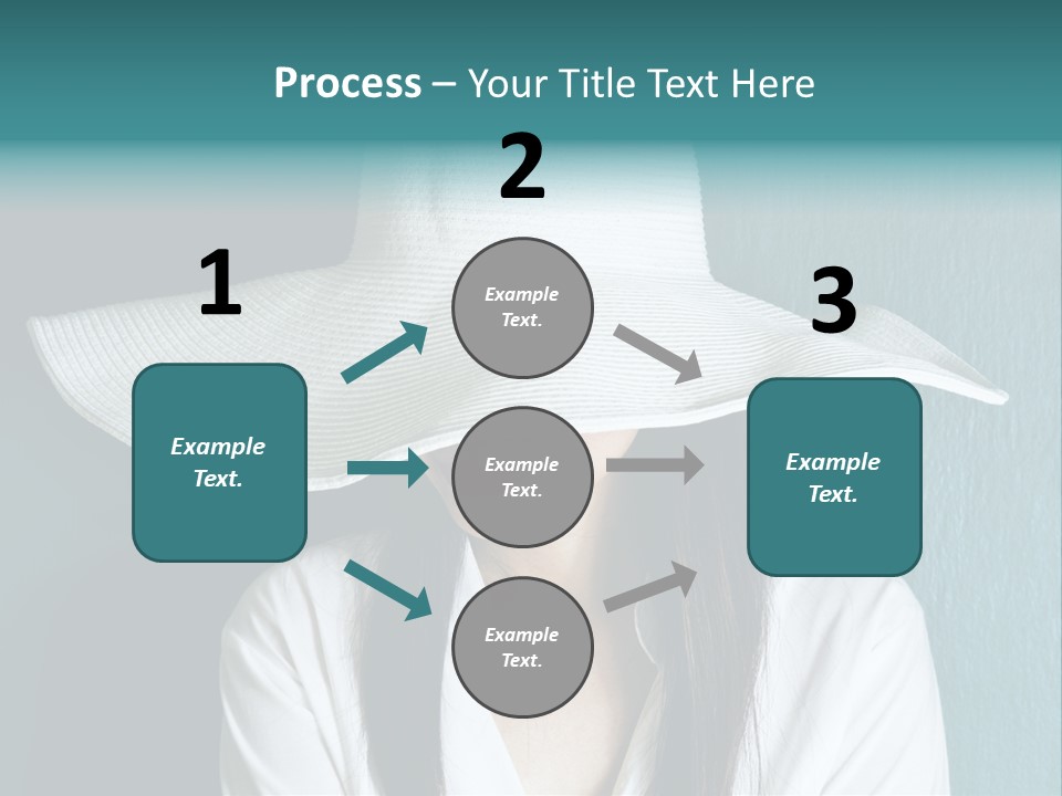 Female Wall Lady PowerPoint Template