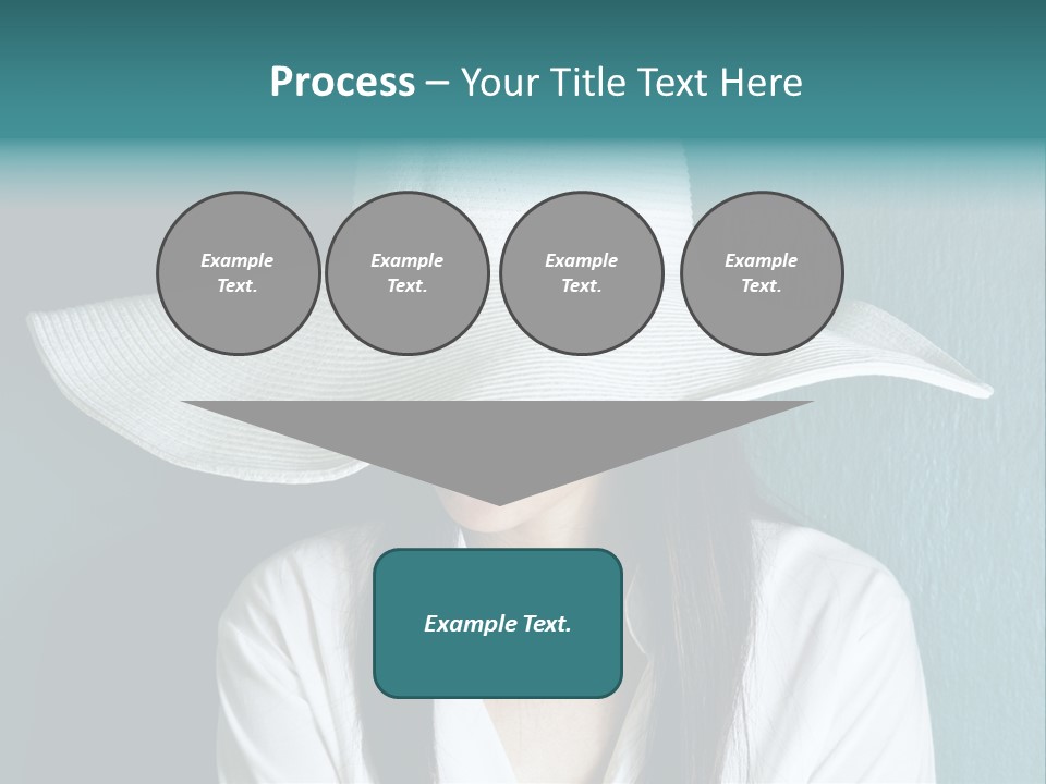 Female Wall Lady PowerPoint Template