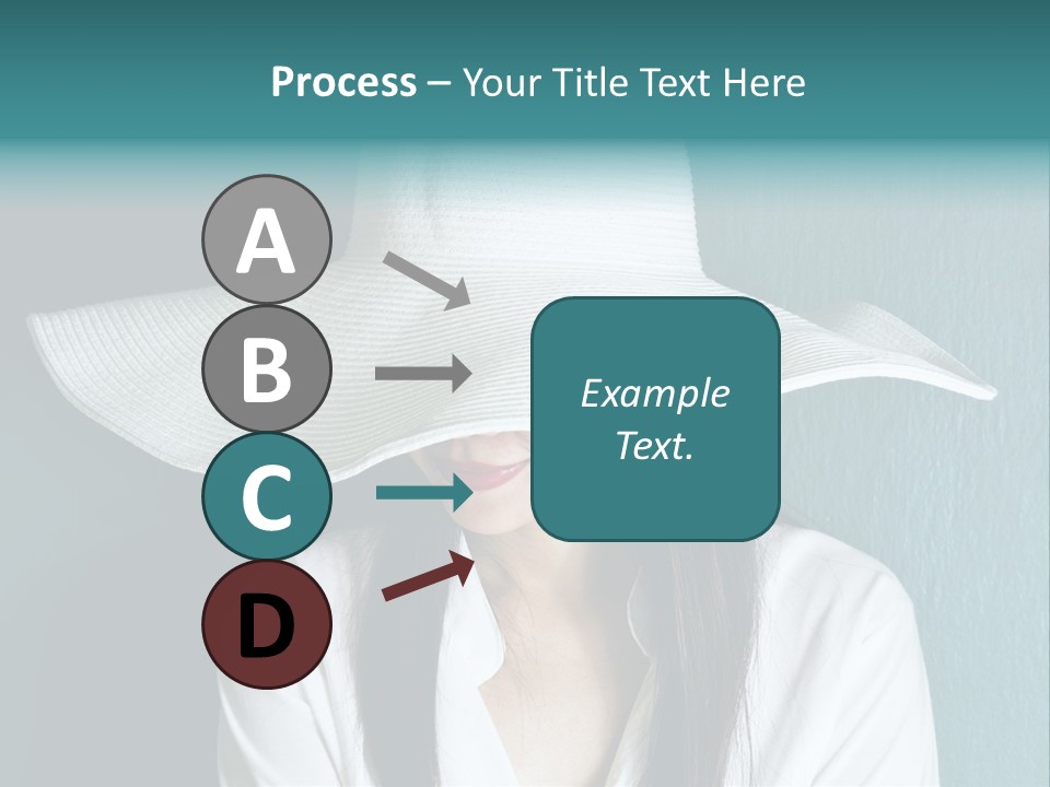 Female Wall Lady PowerPoint Template