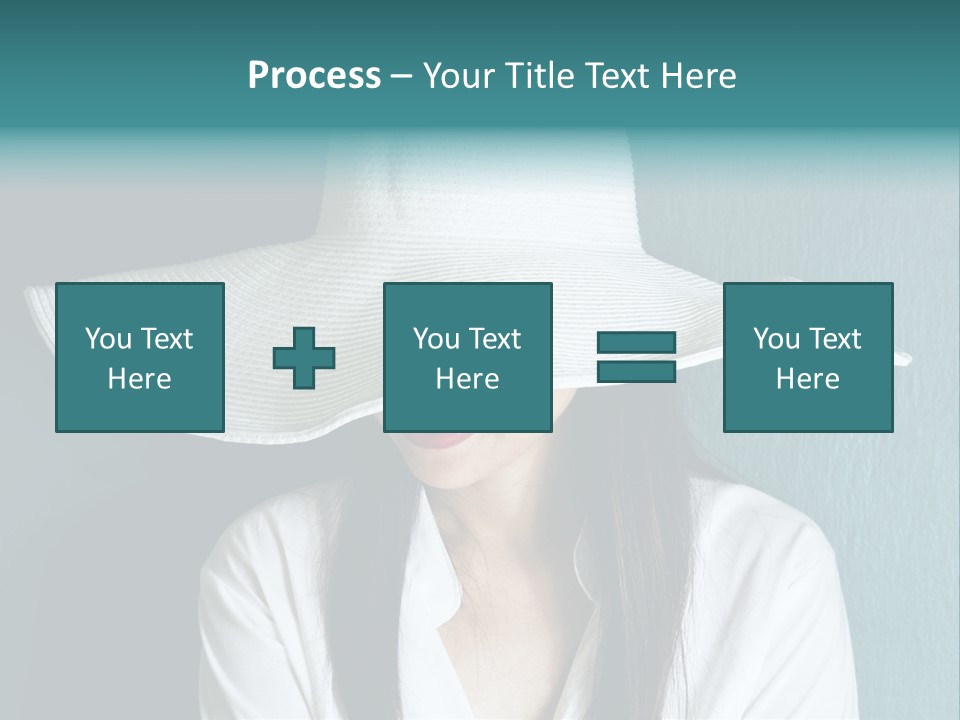 Female Wall Lady PowerPoint Template