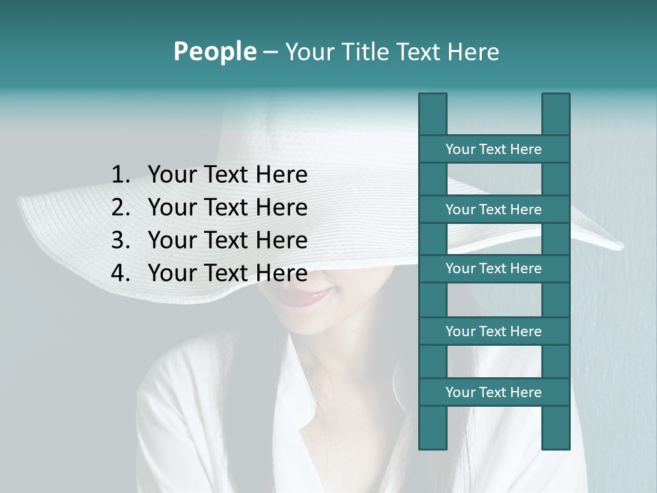 Female Wall Lady PowerPoint Template