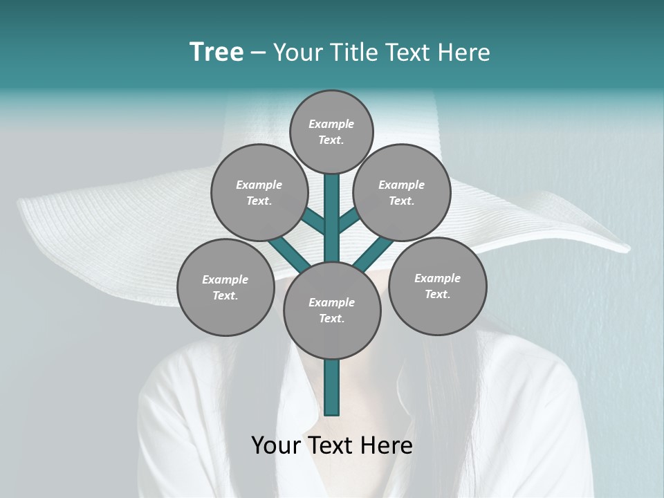 Female Wall Lady PowerPoint Template