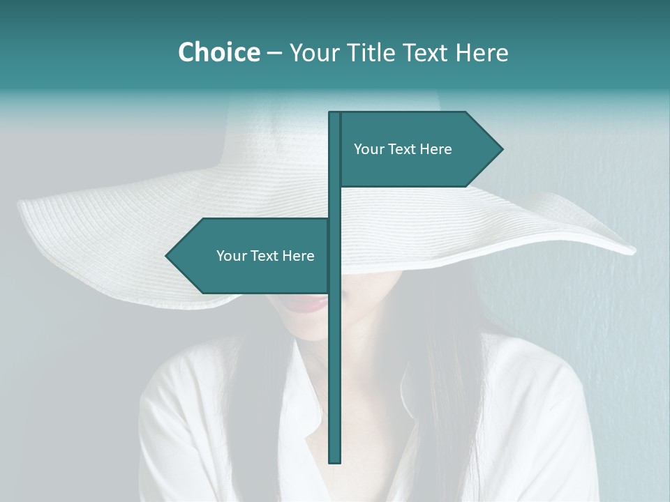 Female Wall Lady PowerPoint Template