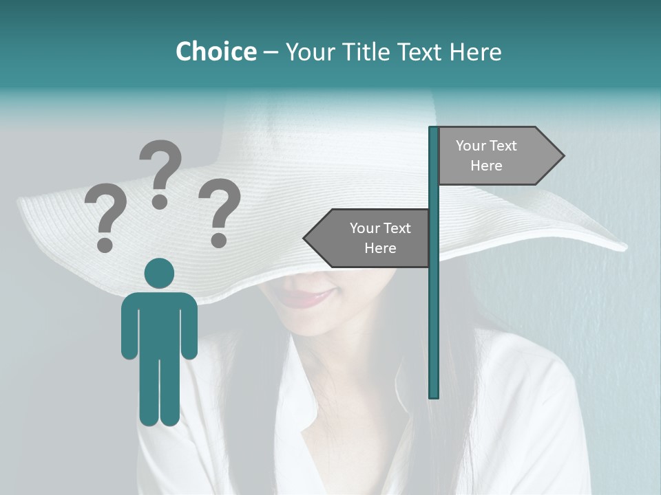 Female Wall Lady PowerPoint Template