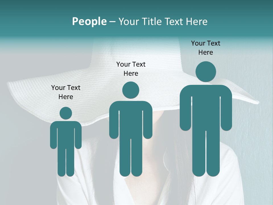 Female Wall Lady PowerPoint Template