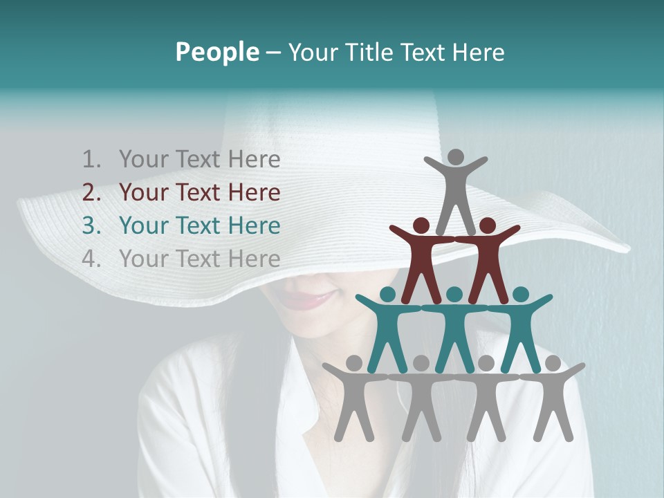 Female Wall Lady PowerPoint Template