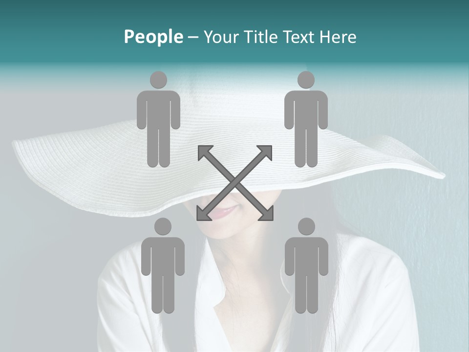 Female Wall Lady PowerPoint Template