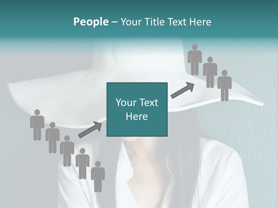 Female Wall Lady PowerPoint Template