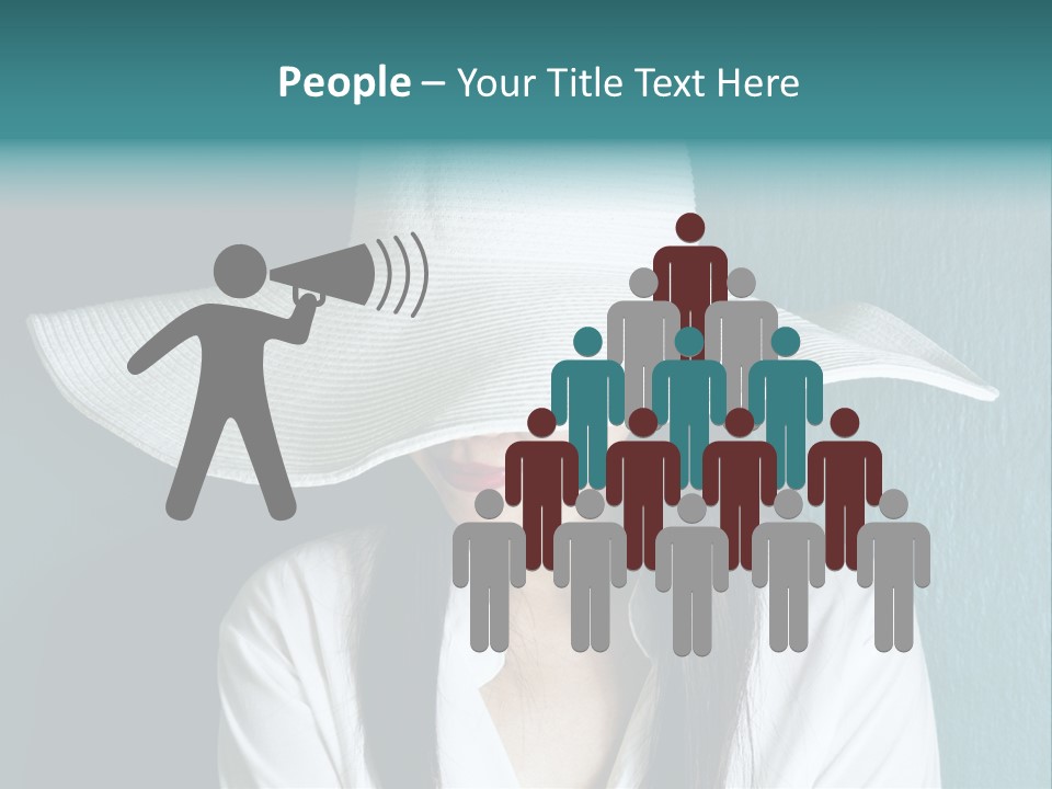 Female Wall Lady PowerPoint Template