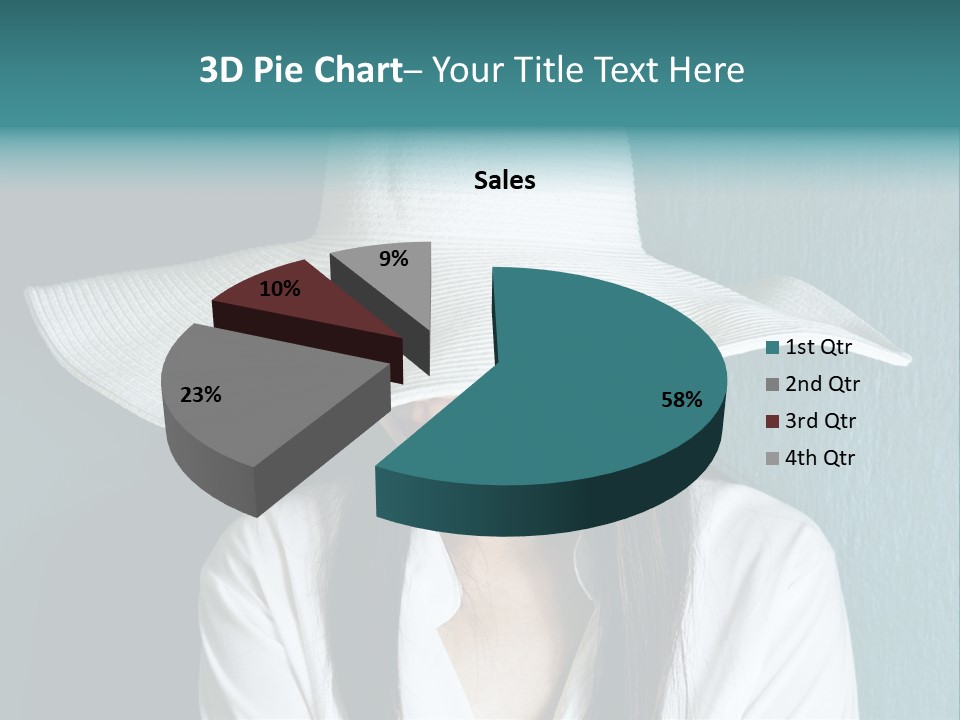 Female Wall Lady PowerPoint Template