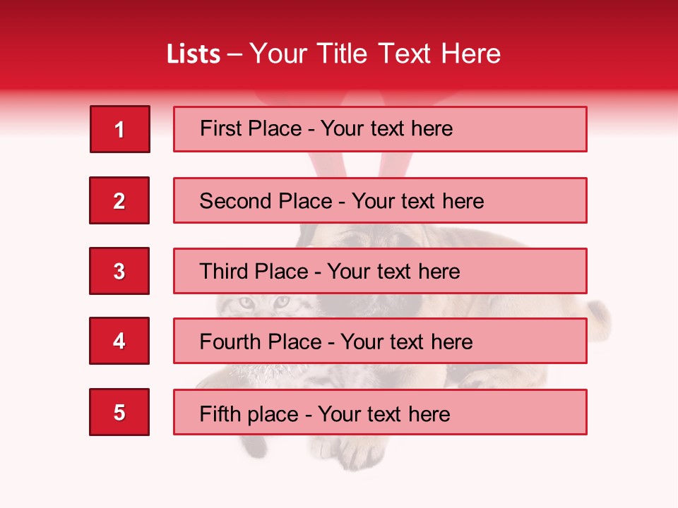 White Humorous Kitten PowerPoint Template