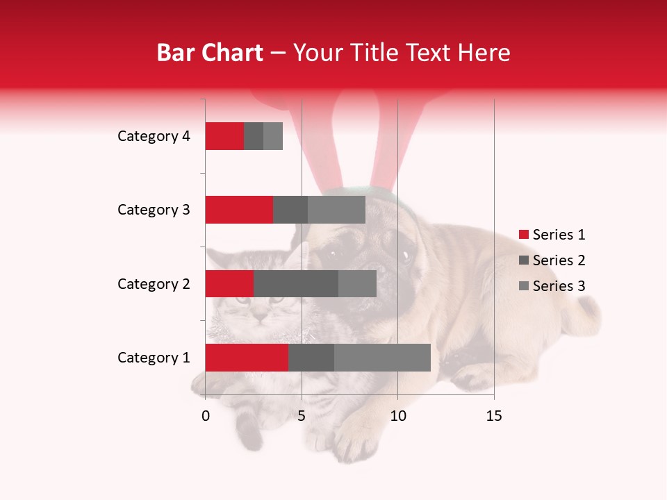 White Humorous Kitten PowerPoint Template