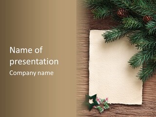 Decor Fir Wood PowerPoint Template