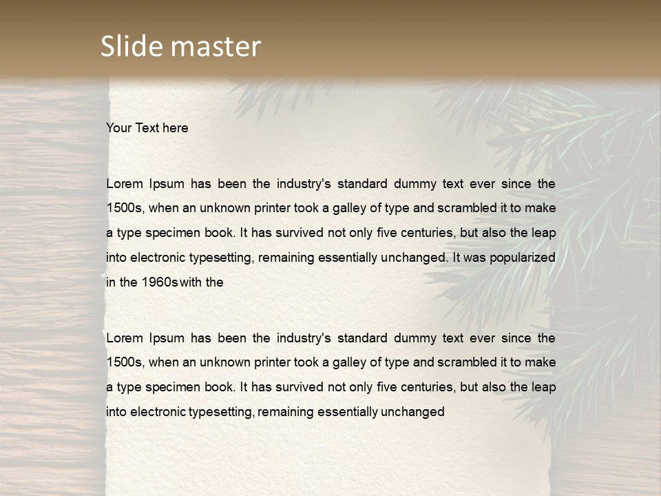 Decor Fir Wood PowerPoint Template