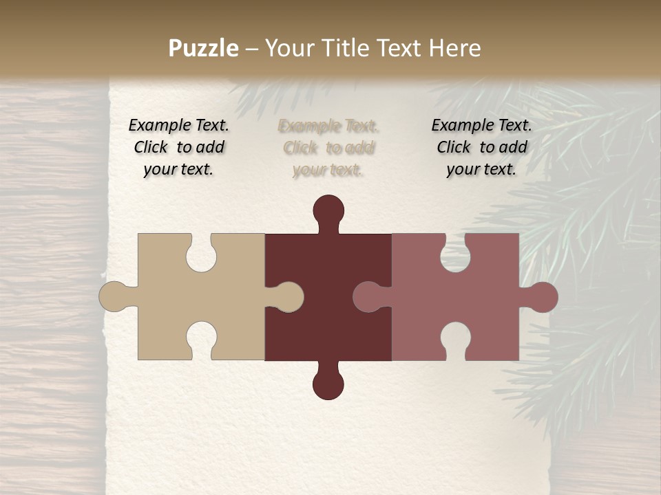 Decor Fir Wood PowerPoint Template