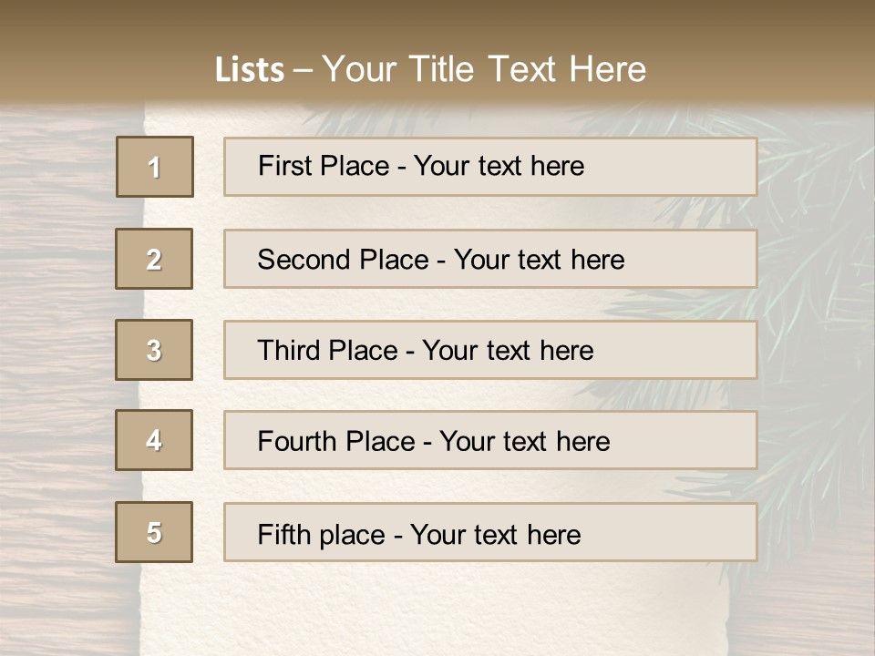 Decor Fir Wood PowerPoint Template
