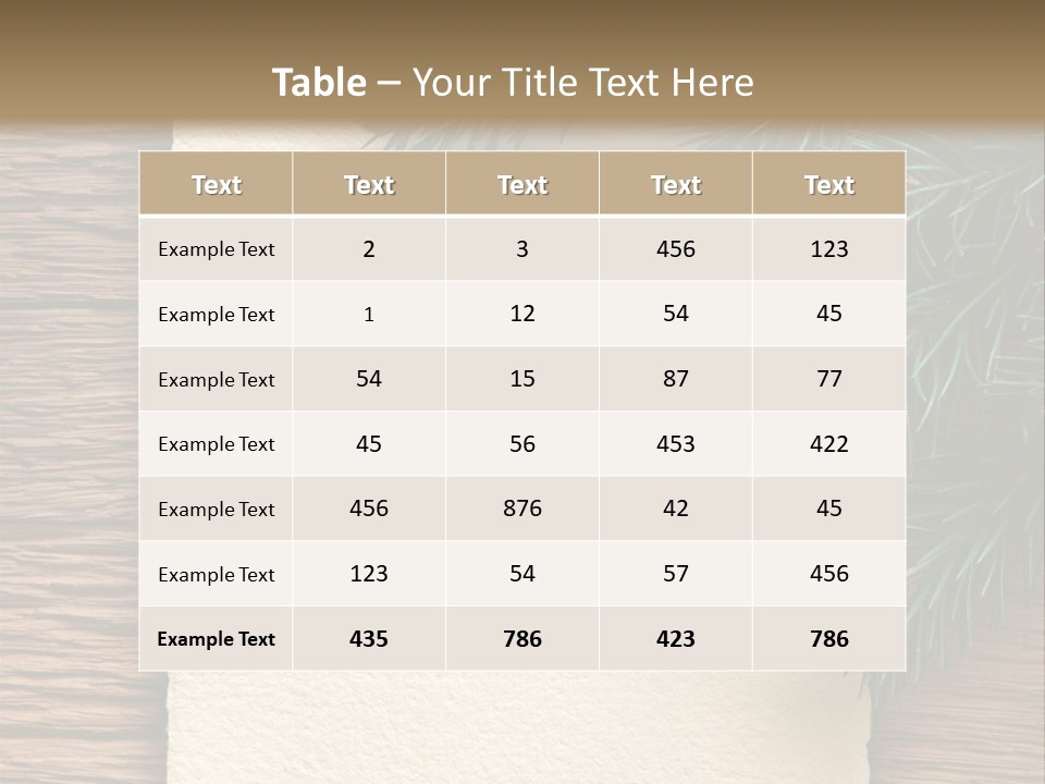Decor Fir Wood PowerPoint Template