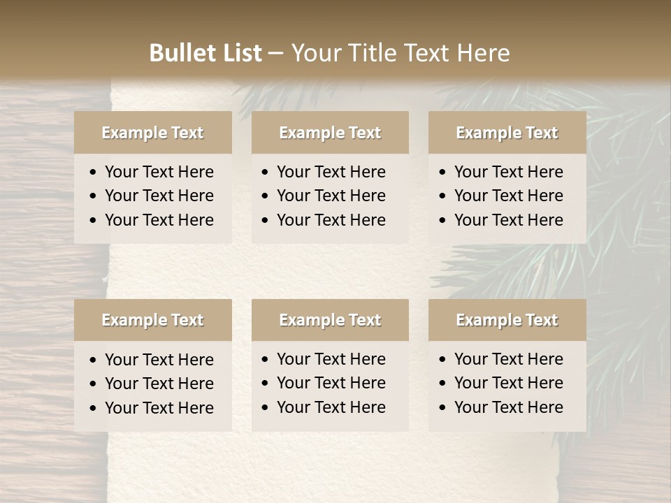 Decor Fir Wood PowerPoint Template