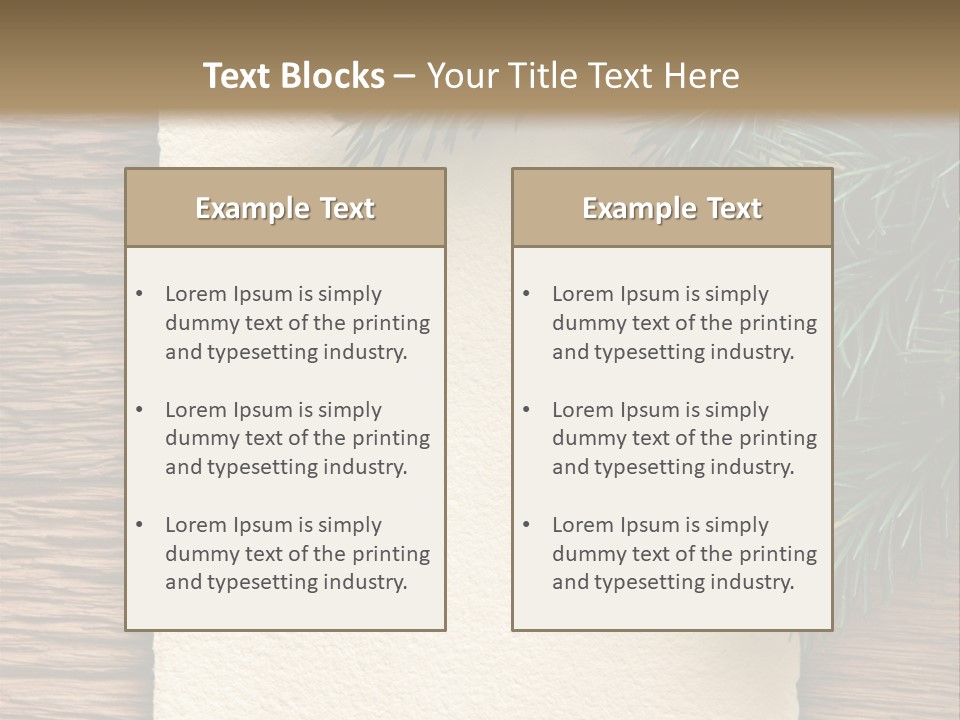 Decor Fir Wood PowerPoint Template