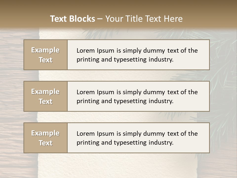 Decor Fir Wood PowerPoint Template