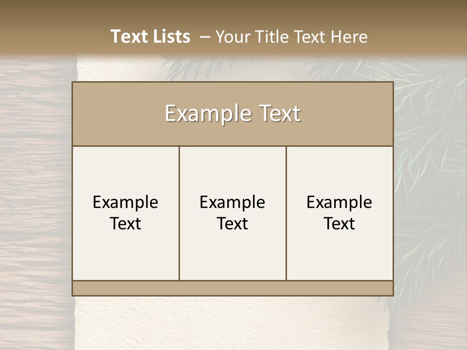 Decor Fir Wood PowerPoint Template