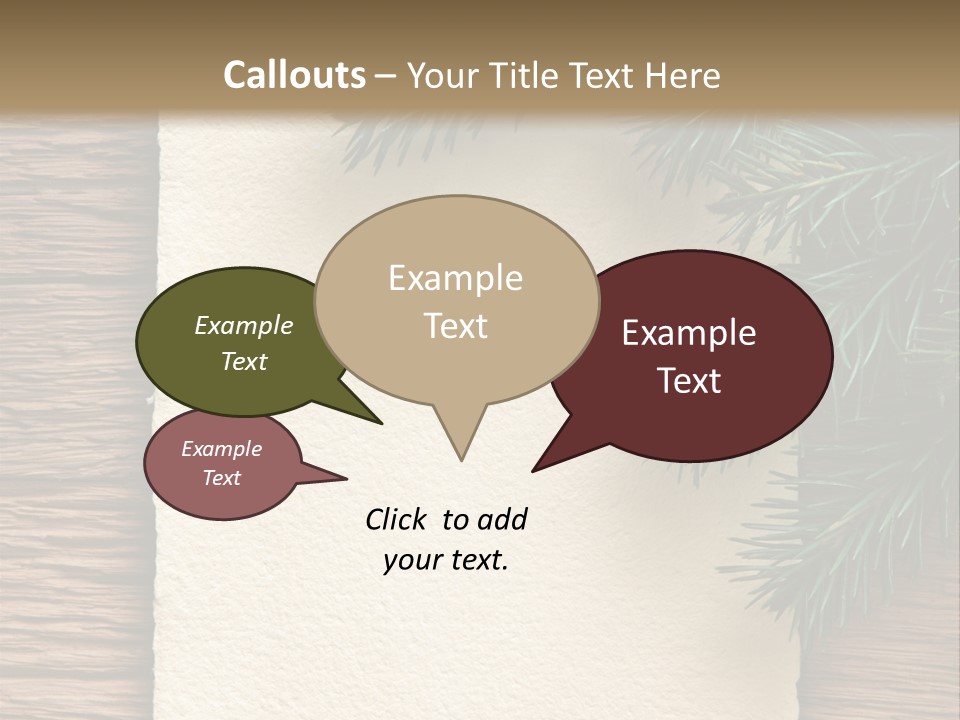 Decor Fir Wood PowerPoint Template