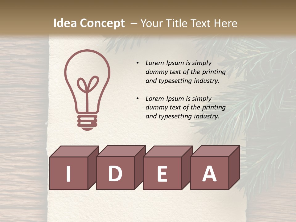 Decor Fir Wood PowerPoint Template