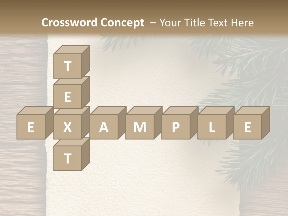 Decor Fir Wood PowerPoint Template