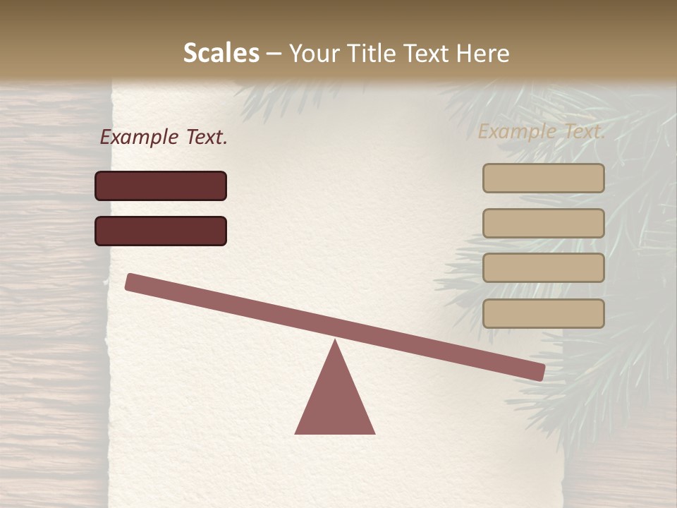 Decor Fir Wood PowerPoint Template