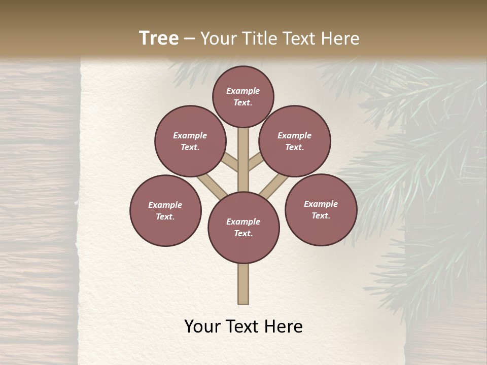 Decor Fir Wood PowerPoint Template
