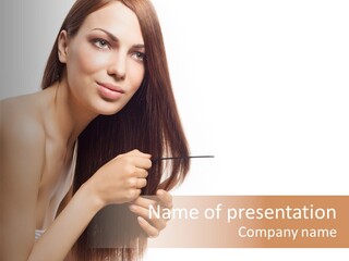 Isolated Young Portrait PowerPoint Template