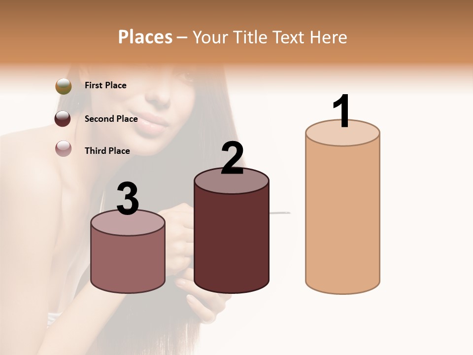 Isolated Young Portrait PowerPoint Template