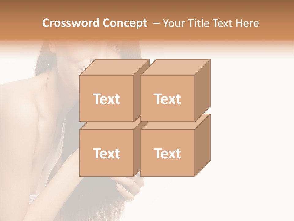 Isolated Young Portrait PowerPoint Template